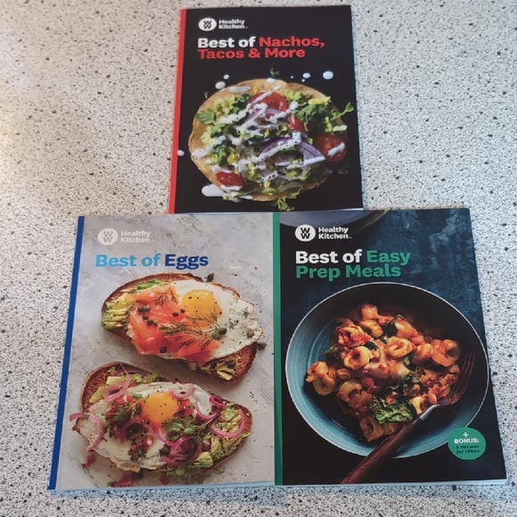 Weight Watchers Healthy Kitchen Lot of 3 Recipe Books Tacos,Meal Prep & Eggs - Picture 1 of 6